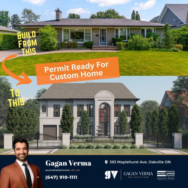 BUILD YOUR DREAM ESTATE IN WEST OAKVILLEAn unbeatable redevelopment opportunity on one of West Oakville’s premier, tree-lined streets—surrounded by multi-million-dollar custom homes!📍 Property Highlights:Massive 75’ × 272’ Lot (Over 20,500 sq. ft.!)SP1 Zoning: Build up to 10,000 sq. ft. above grade (up to 3 storeys/12m height).Approved Building Permit INCLUDED: ~$125k already invested in plans, engineering, & permits. Skip the wait and start building immediately!Endless Backyard Potential: Room for a pool, cabana, sports court, and luxury outdoor living.Immediate Income: Existing home can be lived in or rented out while you plan.Located minutes from Lake Ontario, Appleby College, Bronte Harbour, and Downtown Oakville with easy access to the QEW & GO Transit.Rare opportunities like this don’t last long. DM us today for full details or to schedule a private tour! ✨#OakvilleRealEstate #WestOakville #LuxuryLiving #CustomHomeBuilder #OakvilleHomes LandForSale GTARealEstate